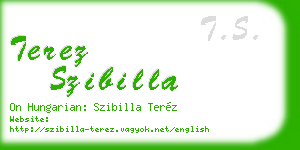 terez szibilla business card